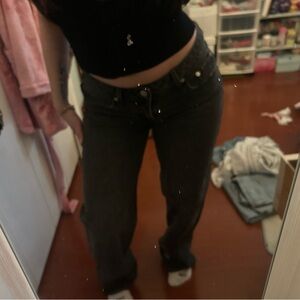 Levi’s low loose black wash denim jean